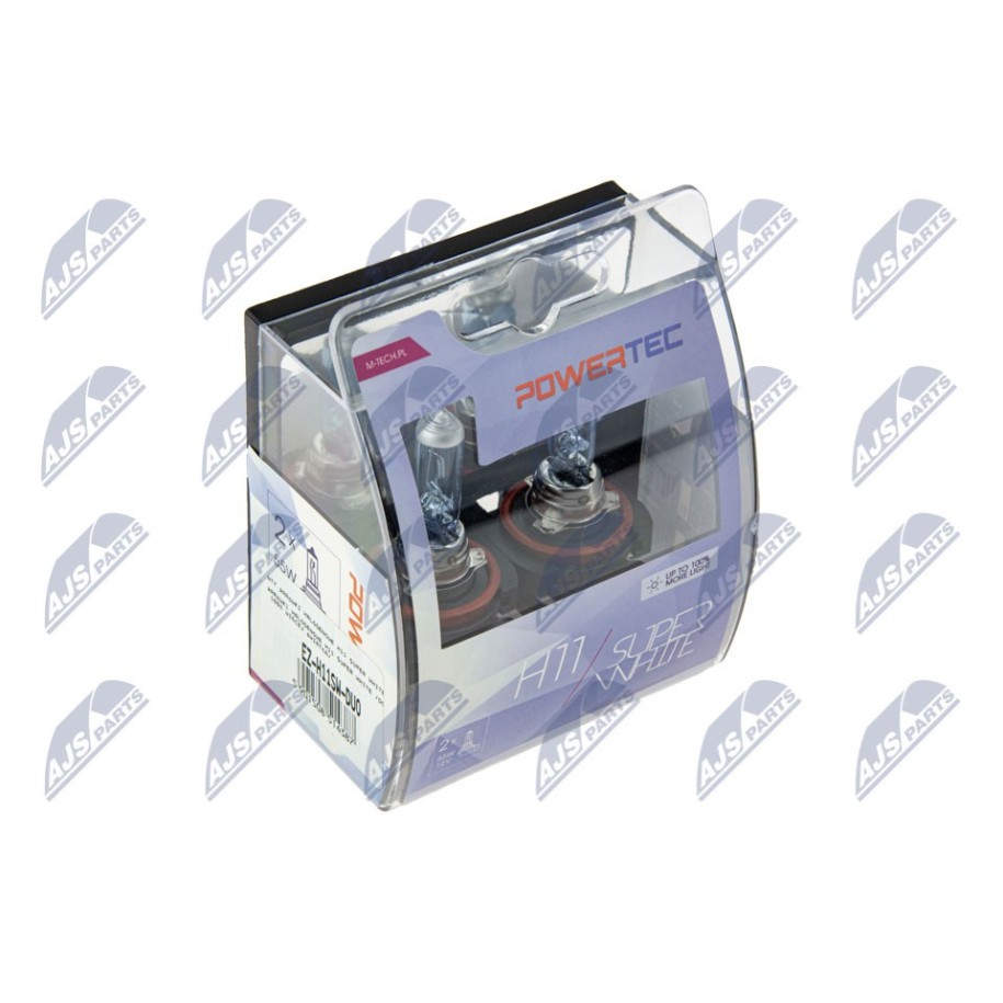AMPOULE HALOGENE H11 SUPER WHITE ŻARÓWKI HALOGENOWE H11 SUPER WHITE /DO 100% WIĘCEJ ŚWIATŁA/