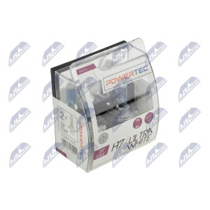 AMPOULE HALOGENE H7 ULTRA WHITE ŻARÓWKI HALOGENOWE H7 ULTRA WHITE/DO 100% WIĘCEJ ŚWIATŁA-IDEALNIE BIAŁEJ BARWY/BEZ HOMOLOGACJI