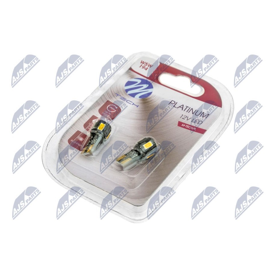 AMPOULE LED W5W PLATINUM OZNACZENIA: W5W SYMBOL PODSTAWY: W2.1X9.5D
