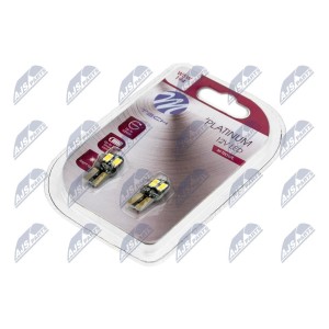 AMPOULE LED W5W PLATINUM OZNACZENIA: W5W SYMBOL PODSTAWY: W2.1X9.5D