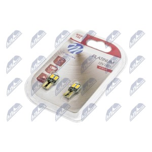 AMPOULE LED W5W PLATINUM OZNACZENIA: W5W SYMBOL PODSTAWY: W2.1X9.5D