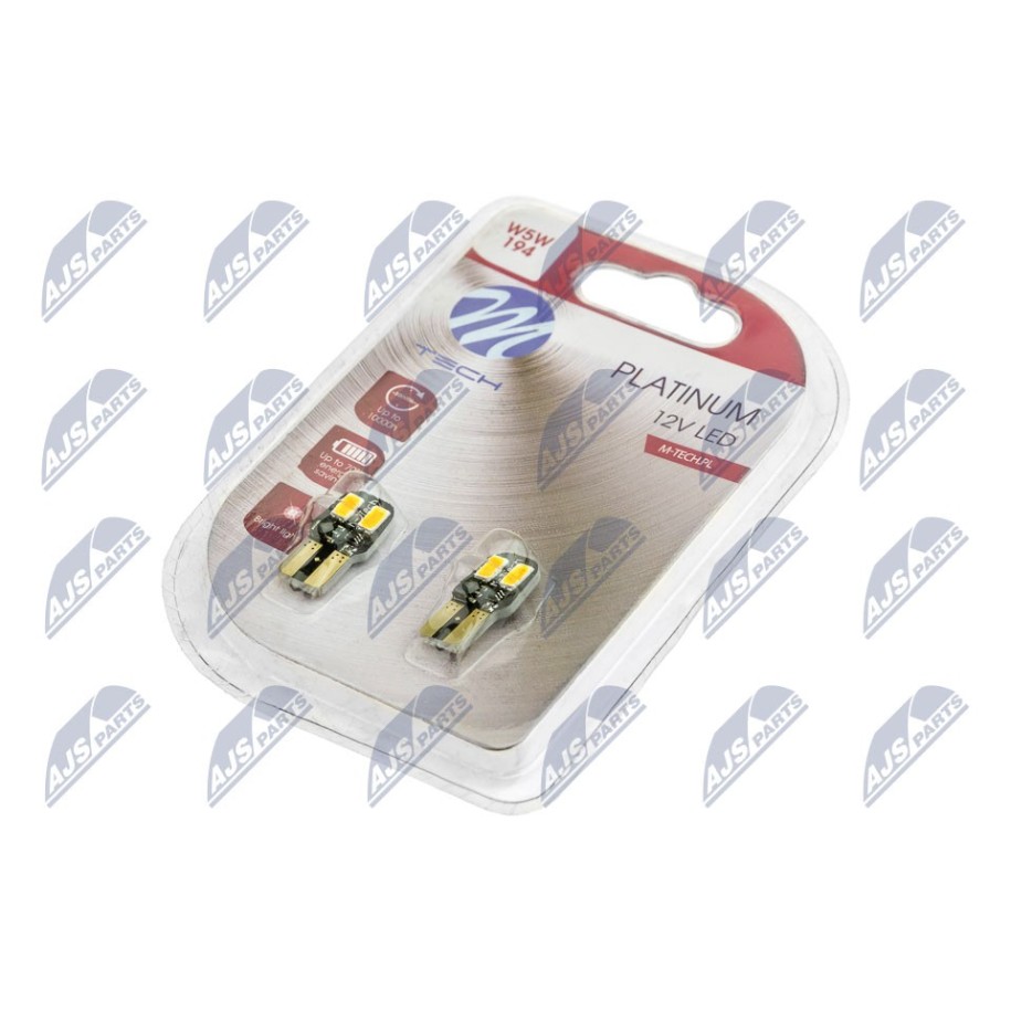 AMPOULE LED W5W PLATINUM OZNACZENIA: W5W SYMBOL PODSTAWY: W2.1X9.5D