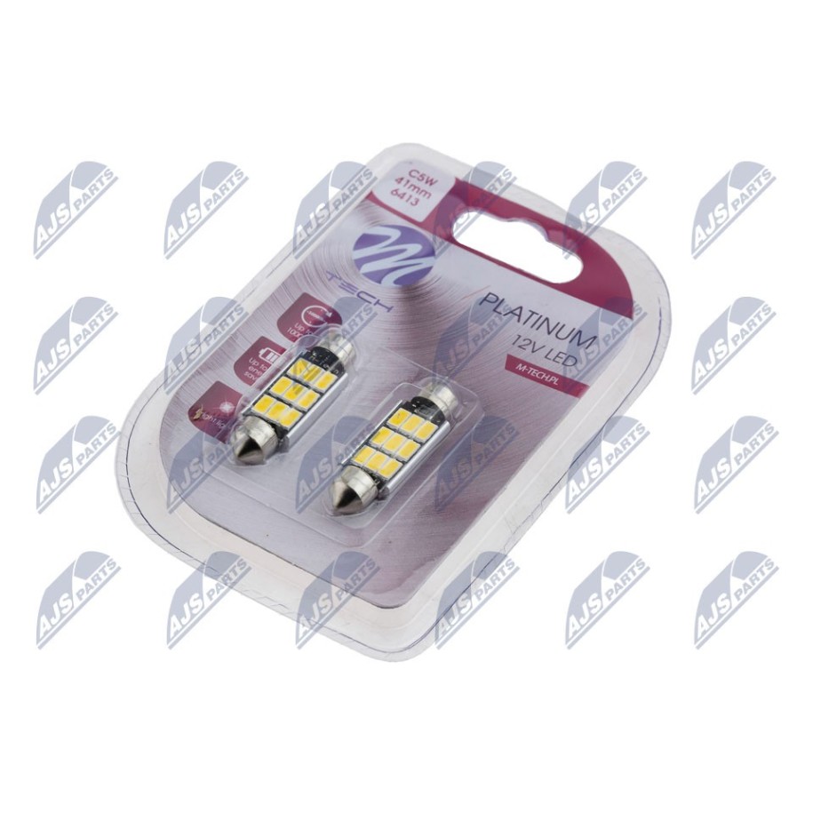 AMPOULE LED C5W/C10W PLATINUM OZNACZENIA: C5W/C10W SYMBOL PODSTAWY: SV8.5