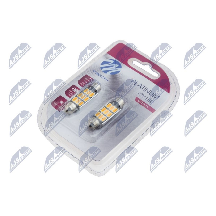 AMPOULE LED C5W/C10W PLATINUM OZNACZENIA: C5W/C10W SYMBOL PODSTAWY: SV8.5