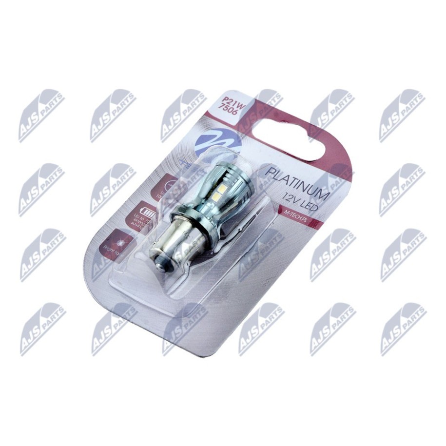 AMPOULE LED P21W PLATINUM OZNACZENIA: P21W SYMBOL PODSTAWY: BA15S