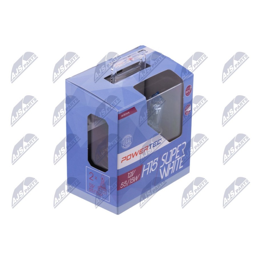 AMPOULE HALOGENE H15 SUPER WHITE ŻARÓWKI HALOGENOWE H15 SUPER WHITE /DO 100% WIĘCEJ ŚWIATŁA/