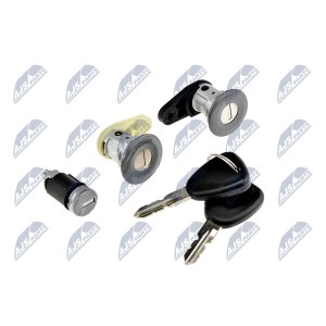 CYLINDRE SERRURE DE PORTE DACIA LOGAN 2004-/KOMPLET 3 SZTUKI + GROT/