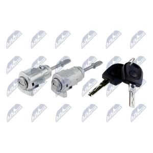 CYLINDRE SERRURE DE PORTE VW PASSAT B5 1996-2005/WKŁADKA ZAMKA L+P+KLUCZE 2SZTUKI/