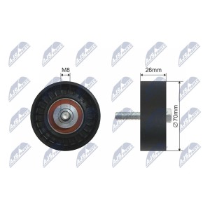GALET ENROULEUR DE COURROIE POLY-V FORD FOCUS 1.4