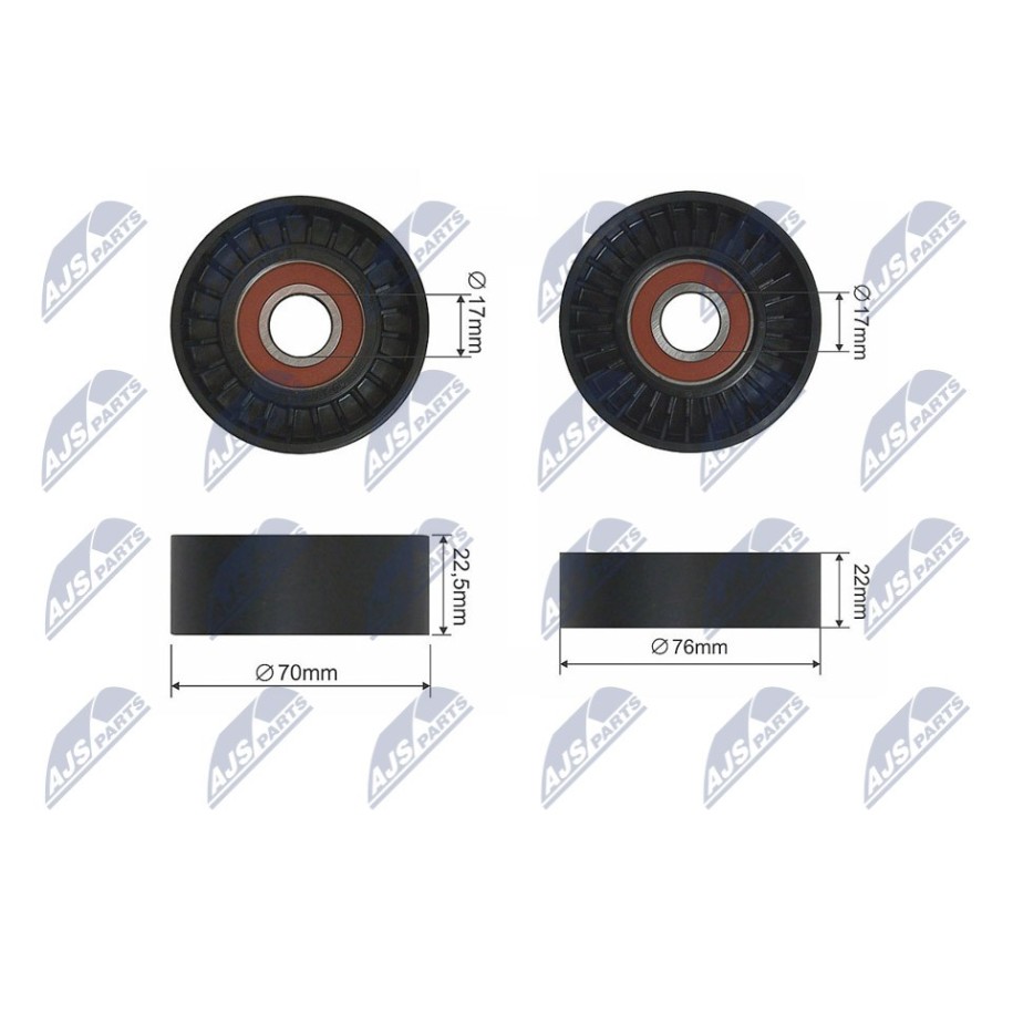 KIT DE ROULEAUX TENDEURS DE COURROIES MULTIPLES MERCEDES A (W168)