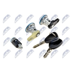 CYLINDRE SERRURE DE PORTE DACIA LOGAN 2004-/KOMPLET 3 SZTUKI + GROT/