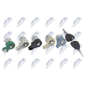 ENSEMBLE D'INSERT DE SERRURE RENAULT KANGOO 1997-/KOMPLET 5 WKŁADEK ZAMKÓW DRZWI + 2 KLUCZYKI/